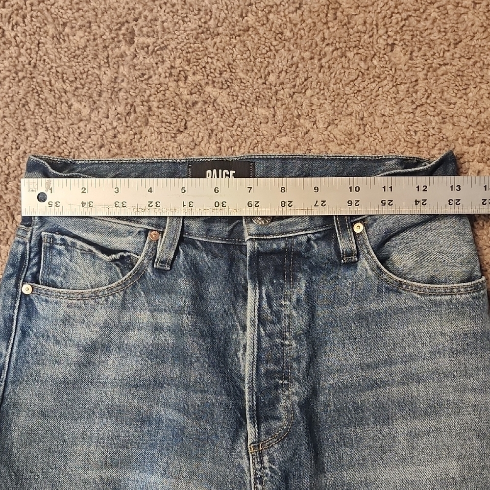 PAIGE Blue Straight Leg Jeans Classic Style - Picture 5 of 8